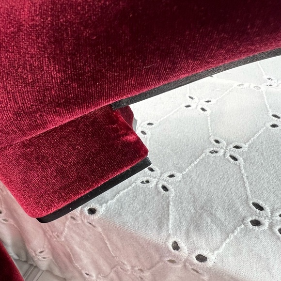 Vintage Vittorio Ricci Shoes Women 8.5M Block Heel Velvet Slip On 90s Fashion - Picture 10 of 15